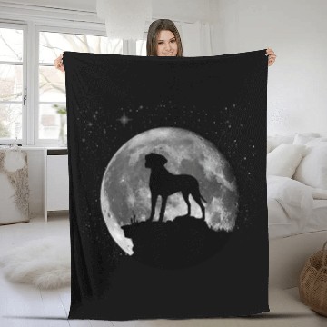 Discover Rhodesian Ridgeback Dog Moon Zip Fleece Blankets