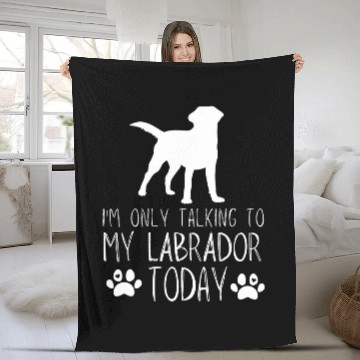 Discover Im Only talking to my Labrador Today Baseball Tees Fleece Blankets