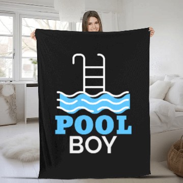 Discover Poolboy Swimming Pool 2Bathmaster Lifeguard Baseball Tees Fleece Blankets