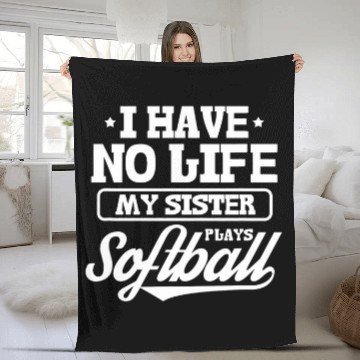 Discover Softball Sister Softball Player 1 Fleece Blankets