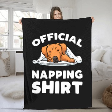 Discover Rhodesian Ridgeback Dog Sleeping Baseball Tees Fleece Blankets