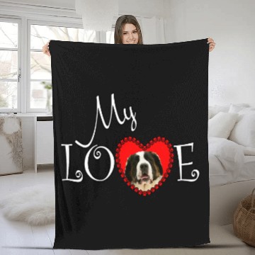 Discover My Love Saint Bernard Baseball Tees Fleece Blankets