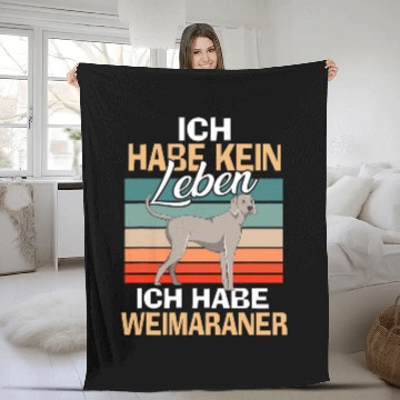 Discover Weimaraner dog lovers Fleece Blankets