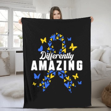 Discover World Down Syndromes Day Butterfly Down Syndromes Awareness 21 Baseball Tees Fleece Blankets