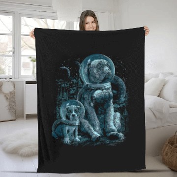 Discover Sad Astronaut Dogs Fleece Blankets