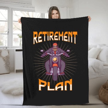 Discover Retirement motorcycle theme gifts Zip Fleece Blankets