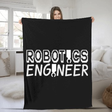 Discover Robotics Engineer Technology Robotic Engineering Fleece Blankets