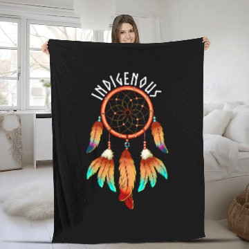 Discover Native American Dreamcatcher Indigenous Baseball Tees Fleece Blankets