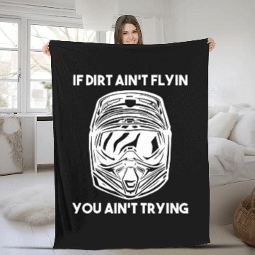 Discover Motocross motorcycle rider 21 Fleece Blankets