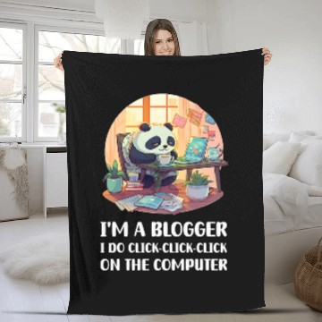Discover Im a Blogger I Do ClickClickClick On The Computer 1 Baseball Tees Fleece Blankets