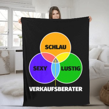 Discover Sales consultant gift smart sexy funny Fleece Blankets