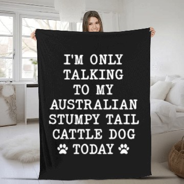 Discover Im Only Talking To My German Shepherd Pitbull Shepherd Pit Fleece Blankets