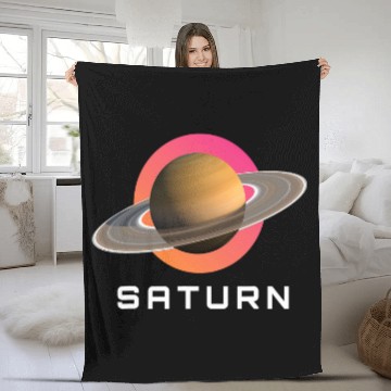 Discover Saturn I Planets Space Galaxy Astronomer Astronomy Fleece Blankets
