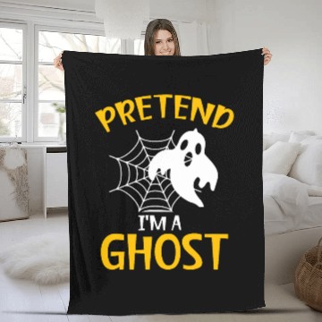 Discover Pretend Im a ghosts Funny Halloween Web Spider Fleece Blankets