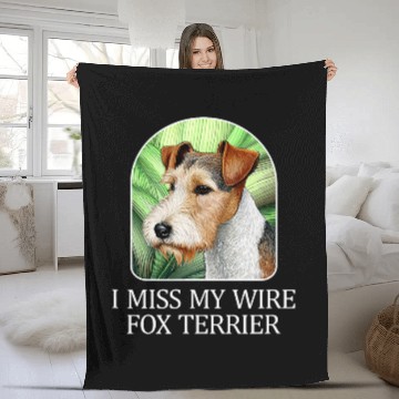Discover I Miss My Wire Fox Terrier Fleece Blankets