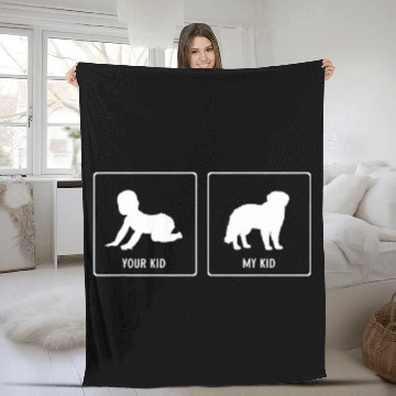 Discover Saint Bernard Dog Your Kid My Kid St  Bernard Fleece Blankets