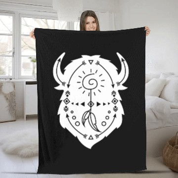 Discover Indigenous Art Bison Southwest Fleece Blankets