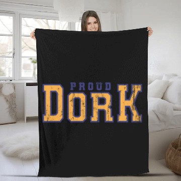 Discover Nerd Proud Dork Baseball Tees Fleece Blankets