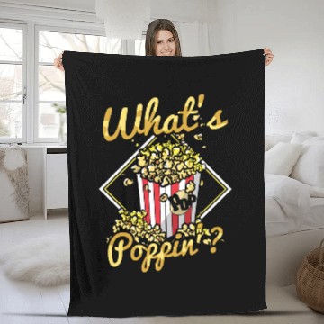 Discover Whats poppin Design for a Popcorn Expert Fleece Blankets