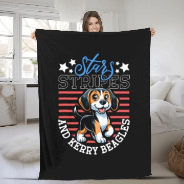 Discover Patriotic Kerry Beagle Zip Fleece Blankets