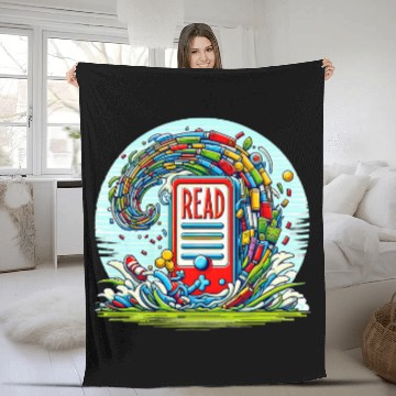 Discover Reading Dr Read Kids and Teachers Librarian Book Dr Read Fleece Blankets
