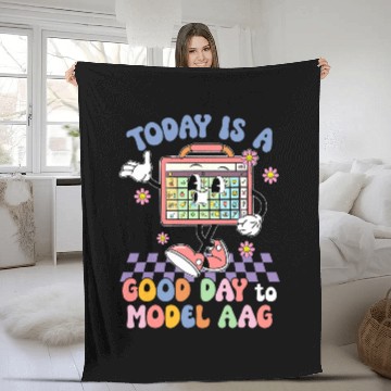 Discover Today is a Good Day to Model AAG Speech Therapy SLP Speech Fleece Blankets