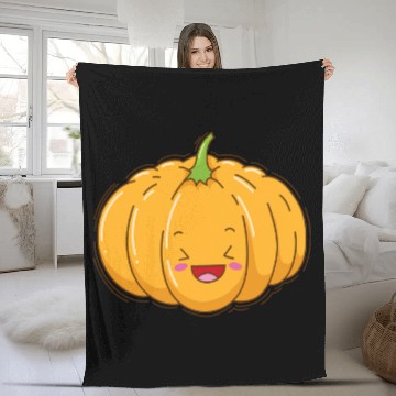 Discover Pumpkin laughs on Halloween Baseball Tees Fleece Blankets