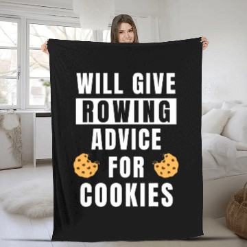 Discover Rowing Advice For Cookie Sport Athlete Coaching Funny Rowing Fleece Blankets