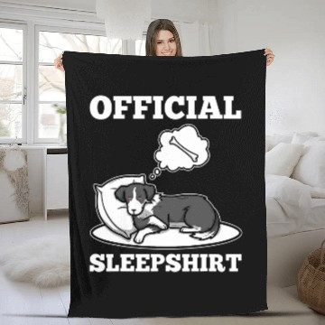 Discover Official sleep  Border Collie 1 Baseball Tees Fleece Blankets