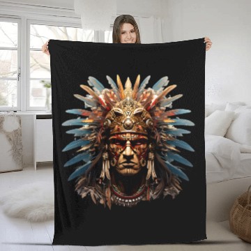 Discover Southwest Native American Aztec Indian Pattern Print Fleece Blankets
