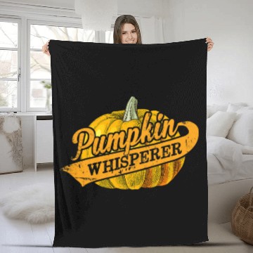 Discover Pumpkin Whisperer Vegetable Drawing Gardening Fleece Blankets
