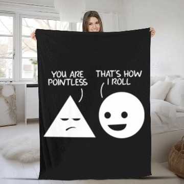 Discover You Are Pointless Math Geometry Math Teacher Student Fleece Blankets