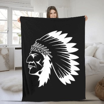 Discover Indigenous Art Chief Southwest 3 Baseball Tees Fleece Blankets