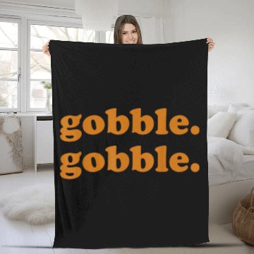 Discover Thanksgiving Day Gobble Gobble Turkey Trot Funny Gift Fleece Blankets