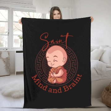 Discover Saint Mind And Braint Religious Community Monk Fleece Blankets