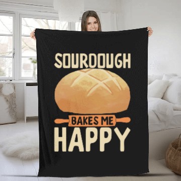 Discover Sourdough Starter Bread Baker Baking Bakery 2 Baseball Tees Fleece Blankets