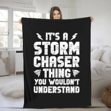Discover Tornado Storm Future Chasing Storm Chaser Fleece Blankets