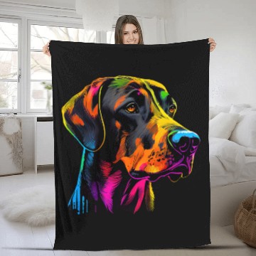 Discover Rhodesian Ridgeback Lover Design Pop Art Rhodesian Ridgeback Fleece Blankets