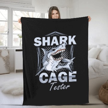 Discover Shark Cage Tester Amputee One Leg Prosthetic User 4 Fleece Blankets