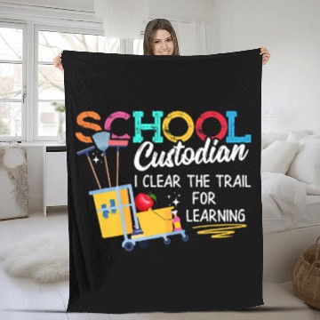 Discover School Custodian Clear Trail Learning 2Janitor Appreciation 24 Fleece Blankets