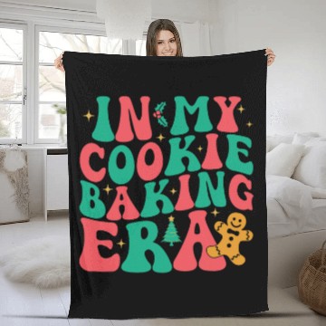 Discover In My Cookie Baking Era Groovy Funny Christmas Baker Baseball Tees Fleece Blankets