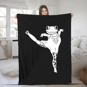 Discover Silly Frog Ballerina Fleece Blankets