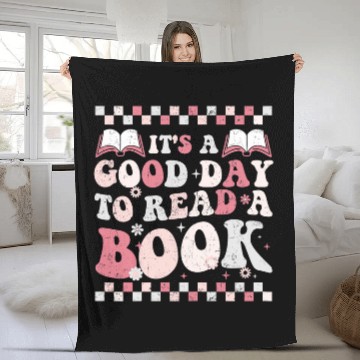 Discover Reading Read A Book Bookworm Reader Librarian Groovy Vintage Zip Fleece Blankets