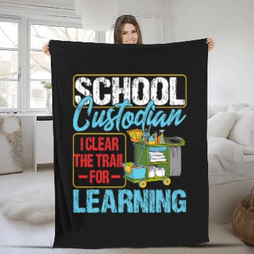 Discover School Custodian Clear Trail Learning 2Janitor Appreciation 21 Baseball Tees Fleece Blankets