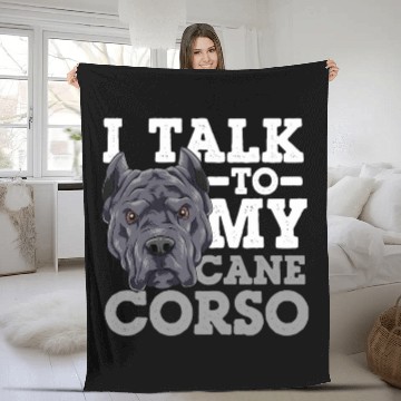 Discover I Talk To My Cane Corso Fleece Blankets