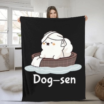 Discover Samoyed Dogsen Funny Dog Hot Spring Baseball Tees Fleece Blankets