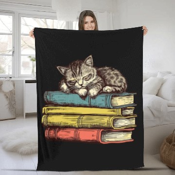 Discover Librarian Cottagecore Aesthetic Cute Cat Book Reading Lover Baseball Tees Fleece Blankets