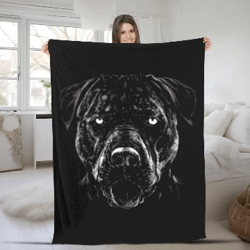 Discover Pitbull Essence Transparent Canine Beauty Fleece Blankets