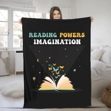 Discover Reading Powers Imagination Cute Teacher Librarian Book lover 22 Zip Fleece Blankets