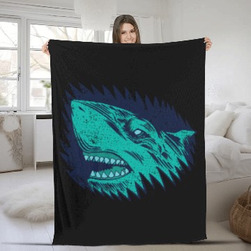 Discover Shark for Ocean Lovers Marine Biologist Baseball Tees Fleece Blankets